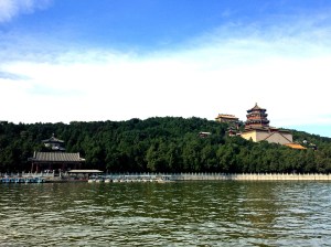 VIEW OF THE SUMMER PALACE FROM THE DRAGON BOAT