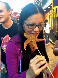 Sarah trying starfish