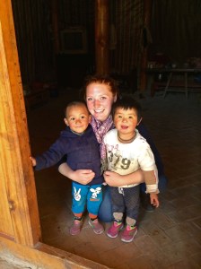 Children from my home stay in the Tibetan village.